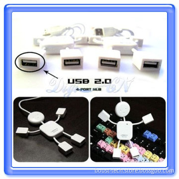 Boust 4 Ports USB 2.0 Hi Speed Geek Hub Splitter Adapter for Mac MacBook PC Laptop